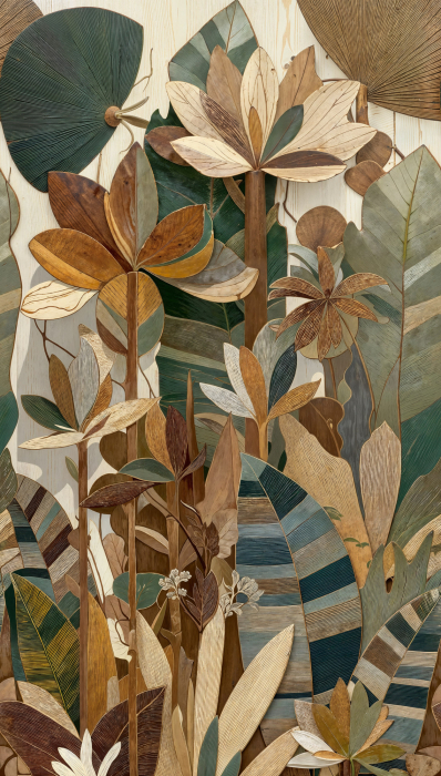 79224-8 Панно AS Creation 159*280, Ботаника маркетри