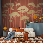 79222-8 Панно AS Creation 371*280, Лесной ритм на красном 79222-8 Панно AS Creation 371*280, Лесной ритм на красном