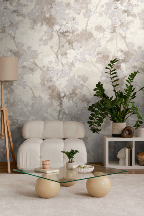 79248-5 Панно AS Creation 159*280, Ветвь бежево-серая