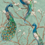 79223-9 Панно AS Creation 159*280, Павлины в цветущем саду